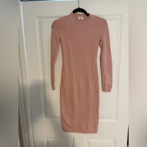 Wilfred Aritzia Pink Midi Sweater Dress